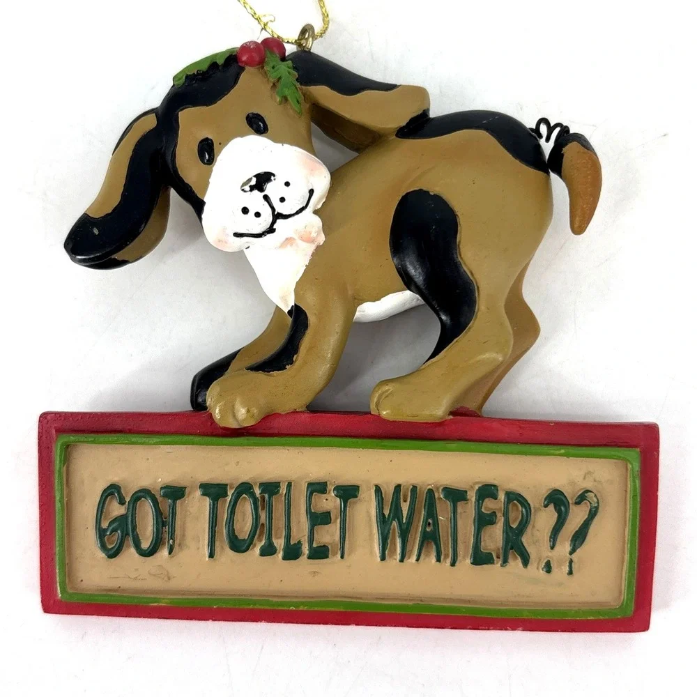 Funny Dog Christmas Ornament Holiday Decor 